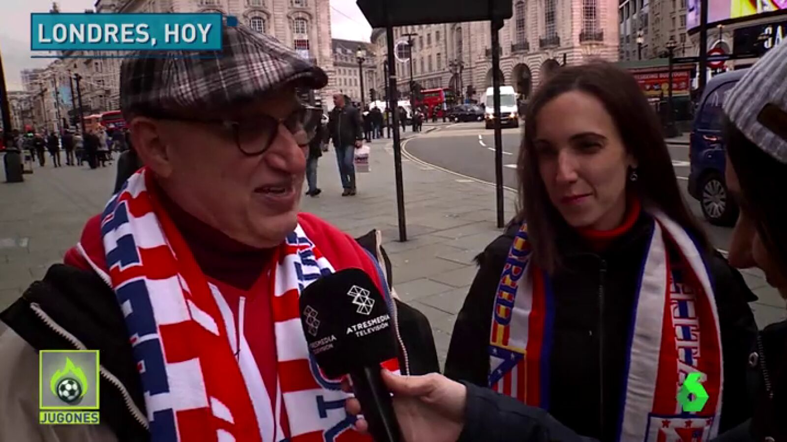 La afici&oacute;n del Atl&eacute;tico ya inunda las calles de Londres: "&iquest;Por qu&eacute; no vamos a creer?"