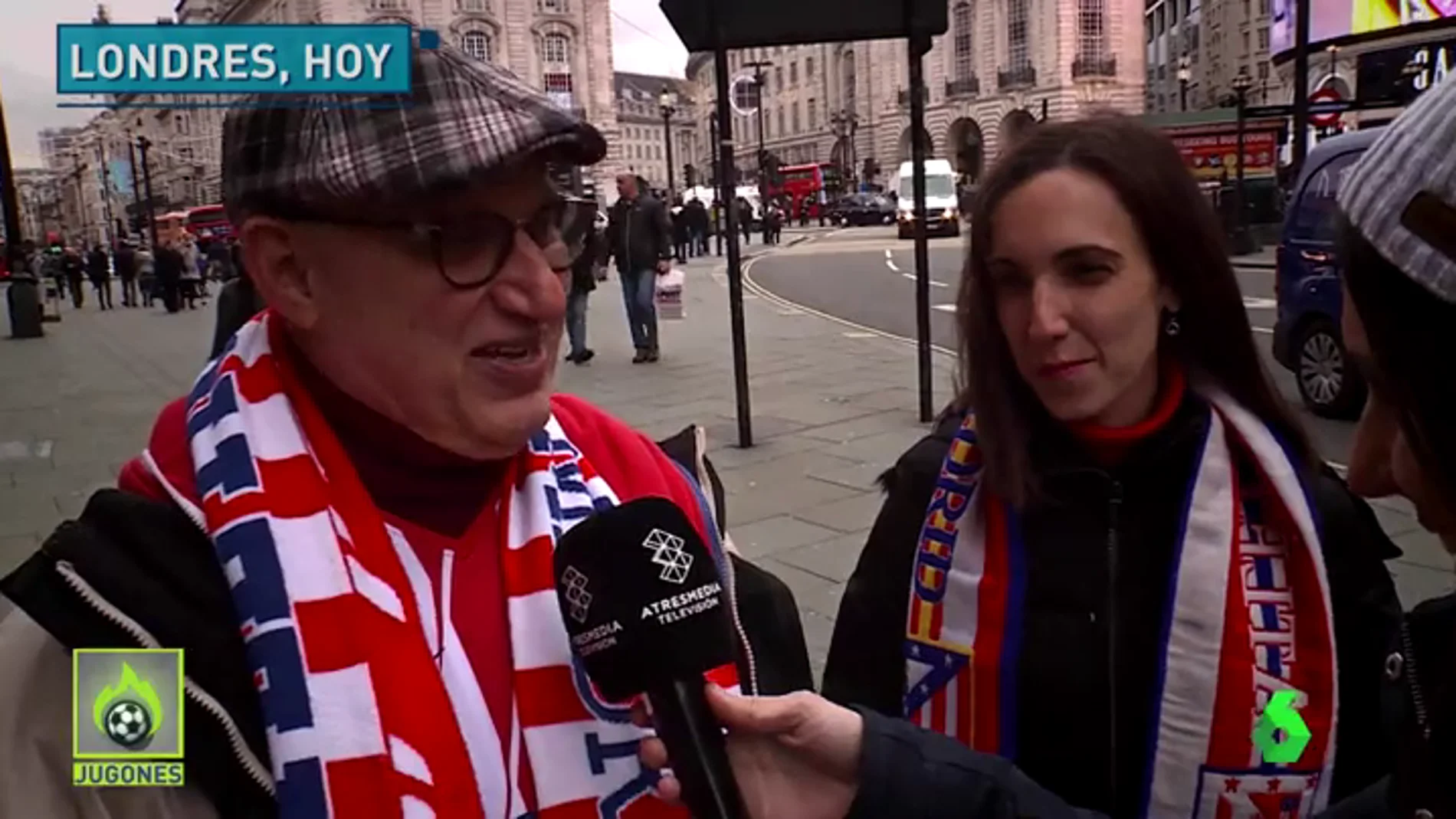 La afición del Atlético ya inunda las calles de Londres: "¿Por qué no vamos a creer?"