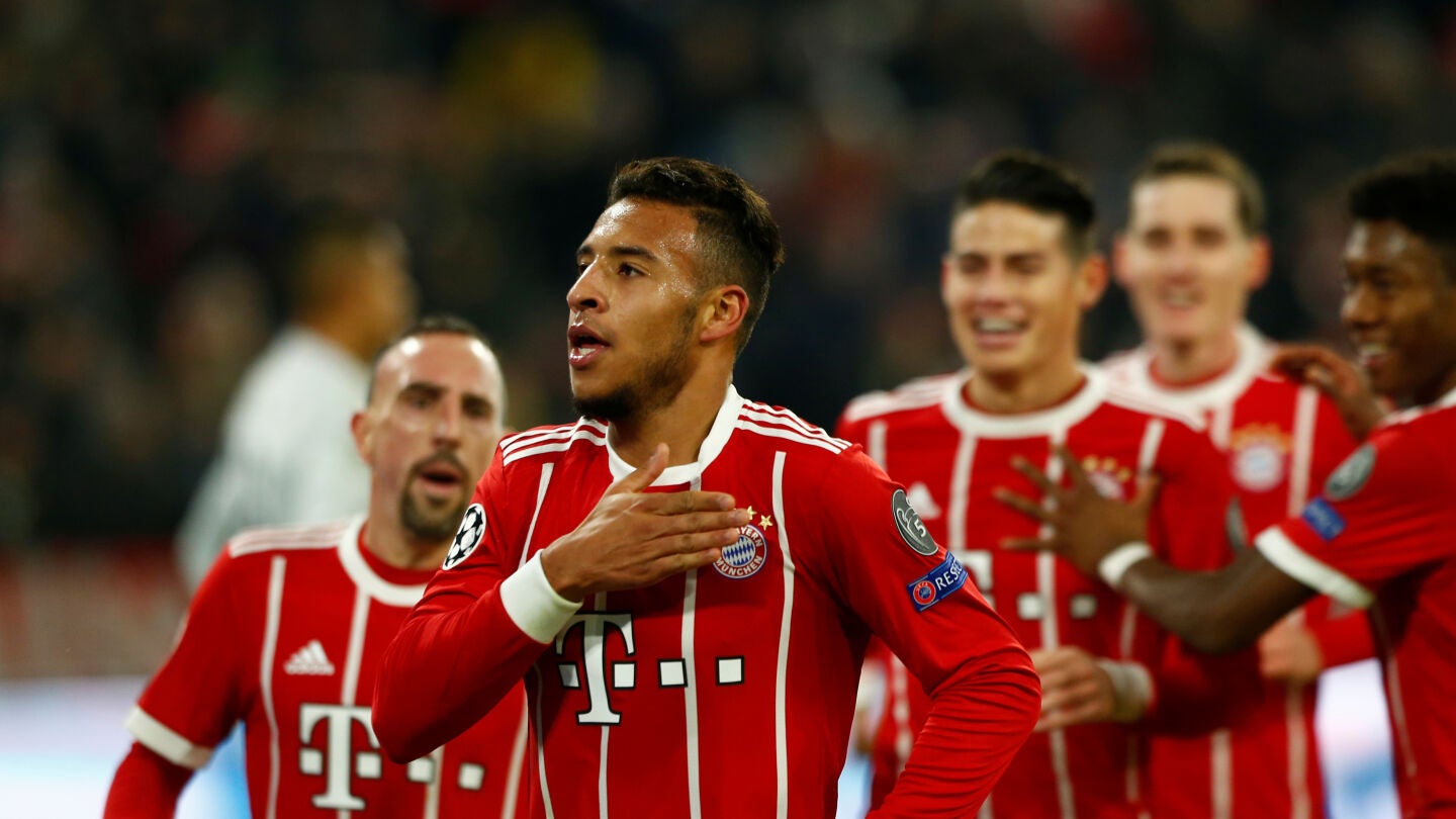 Tolisso celebra el 2-0 ante el PSG