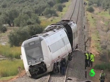 El accidente de tren ocurrido en Arahal, en Sevilla El accidente de tren ocurrido en Arahal, en Sevilla