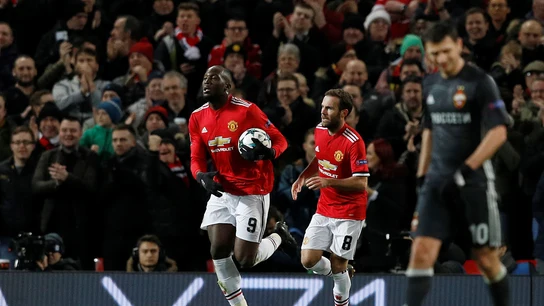 Romelu Lukaku celebra un gol ante el CSKA Romelu Lukaku celebra un gol ante el CSKA