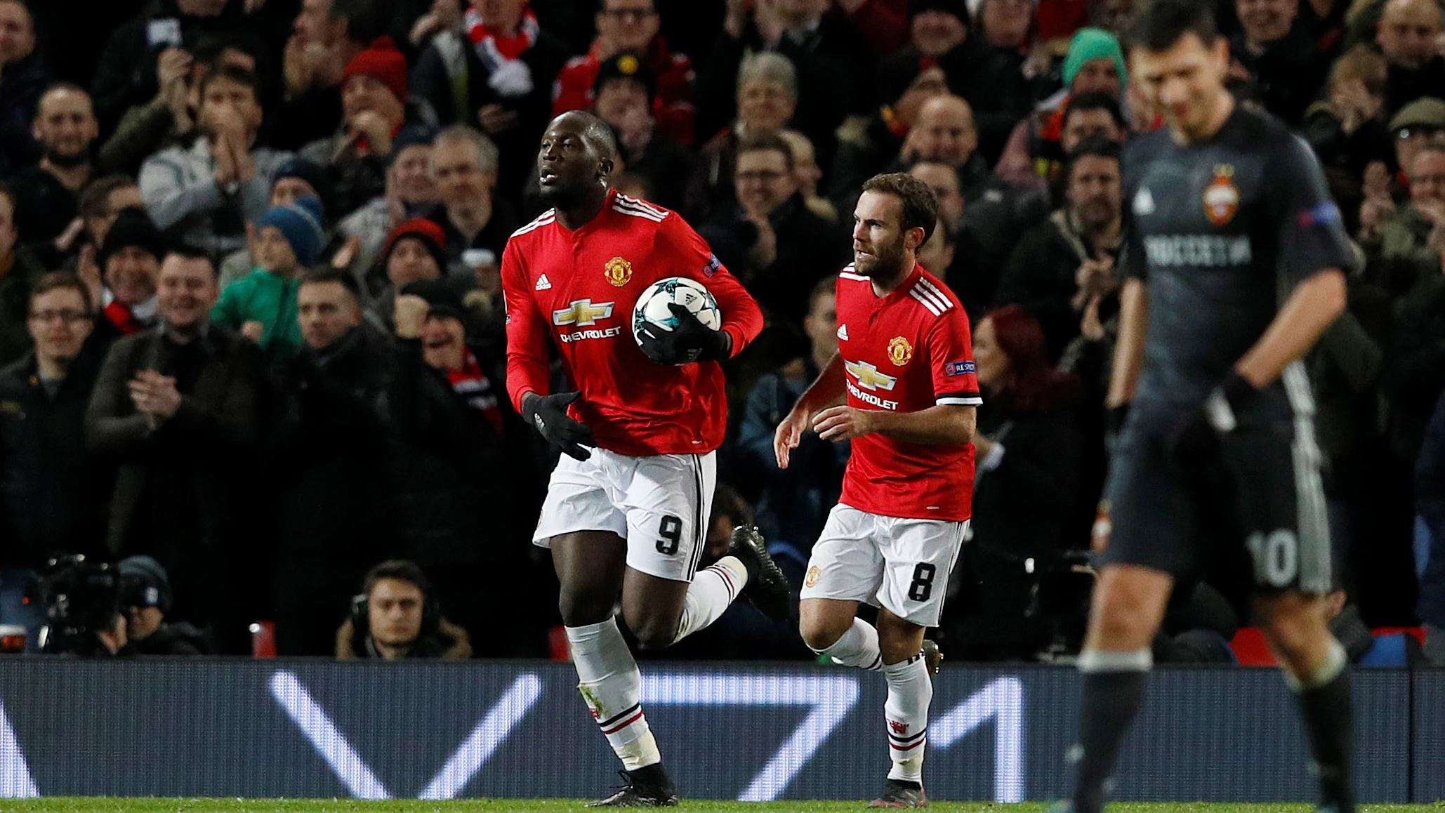 Romelu Lukaku celebra un gol ante el CSKA Romelu Lukaku celebra un gol ante el CSKA