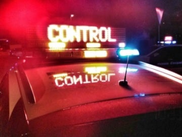 Vehículo de los Mossos en un control Vehículo de los Mossos en un control
