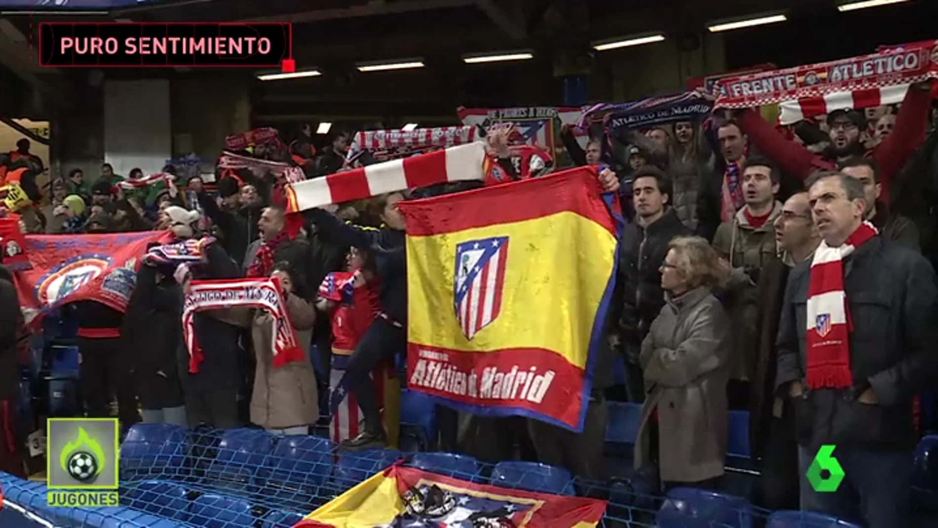 La afición del Atlético de Madrid siguió cantando a los suyos tras caer eliminados
