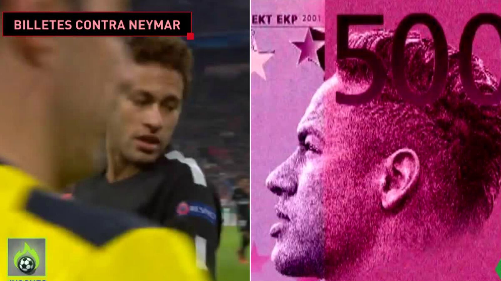 Billetes de 500 euros contra Neymar