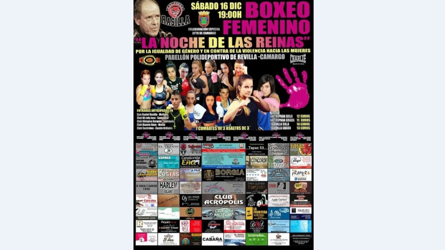 Cartel de la gala contra la violencia machista en Camargo