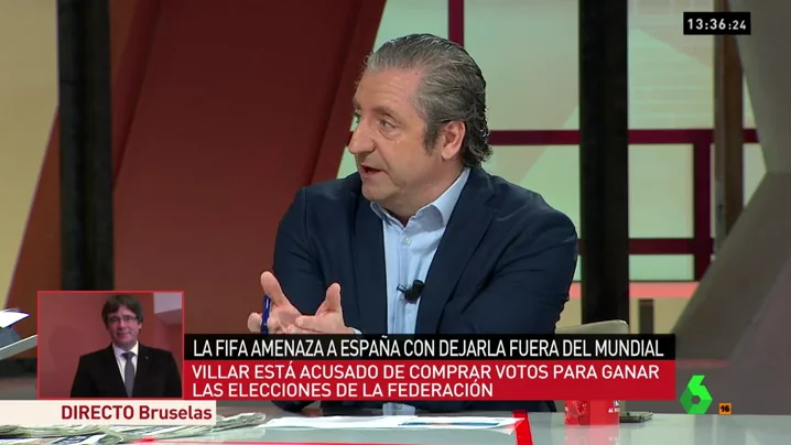 Josep Pedrerol en el plató de Al Rojo Vivo