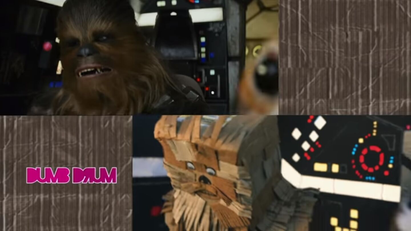 Comparaci&oacute;n entre el tr&aacute;iler real y la versi&oacute;n casera de Dumb Drum