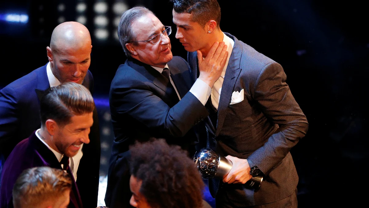 Florentino saluda a Cristiano Florentino saluda a Cristiano