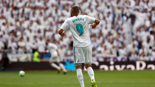 Benzema, durante un partido Benzema, durante un partido