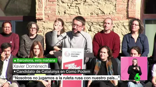 El candidato de Catalunya en Comú Podem, Xavier Domènech El candidato de Catalunya en Comú Podem, Xavier Domènech