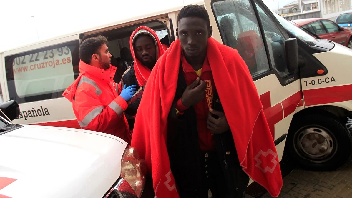 Inmigrantes rescatados en aguas del Estrecho de Gibraltar