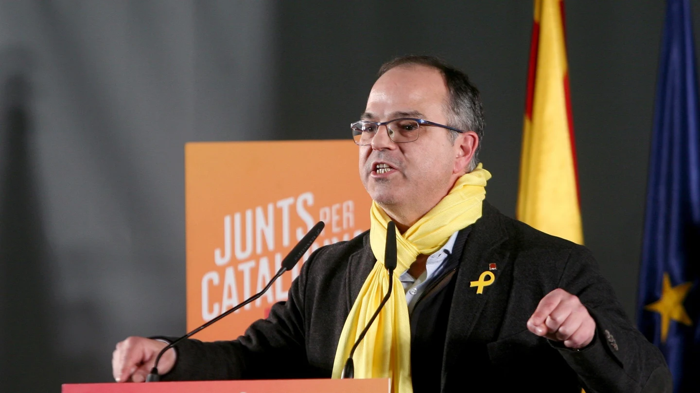 El exconseller Jordi Turull interviene en el mitin de Junts per Catalunya en Tarragona El exconseller Jordi Turull interviene en el mitin de Junts per Catalunya en Tarragona