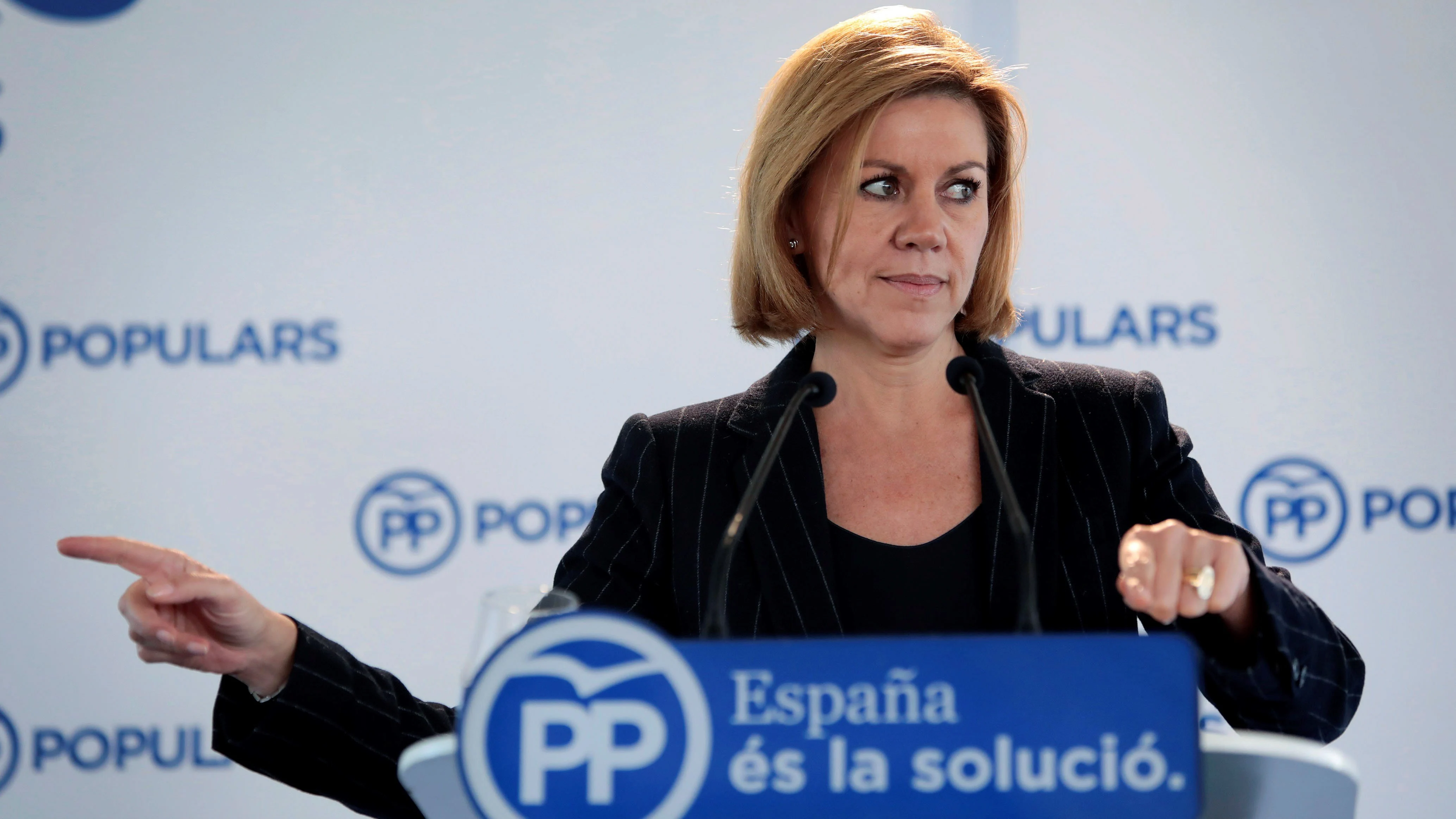 La secretaria general del PP, María Dolores de Cospedal