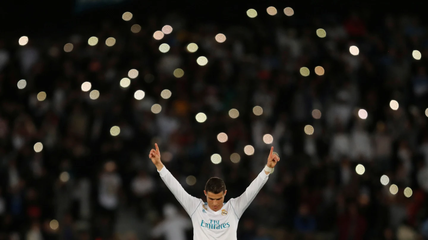 Cristiano Ronaldo celebra su gol en la final del Mundial de Clubes Cristiano Ronaldo celebra su gol en la final del Mundial de Clubes