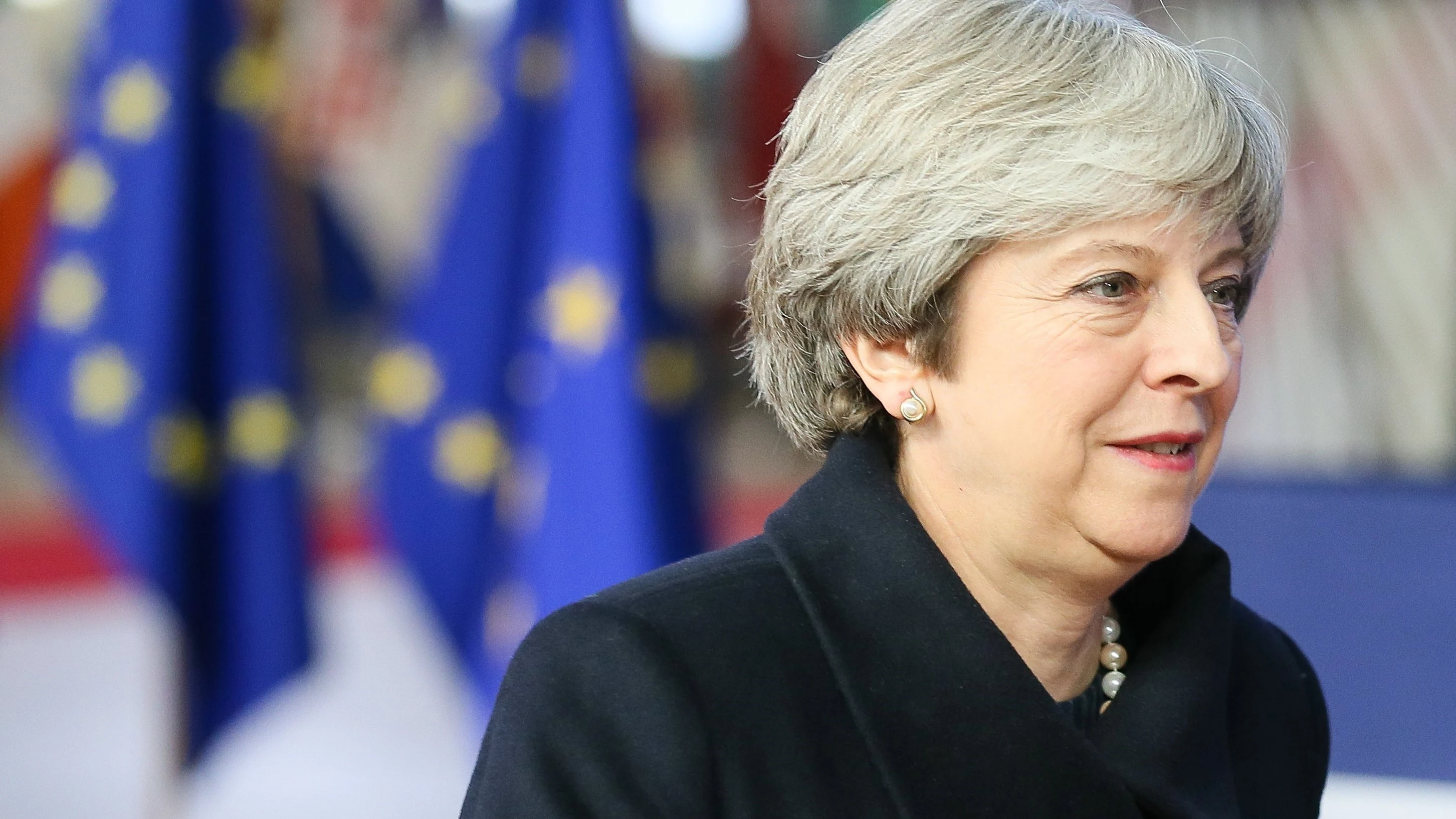 La primera ministra británica, Theresa May, a su llegada al Consejo Europeo en Bruselas (Archivo)