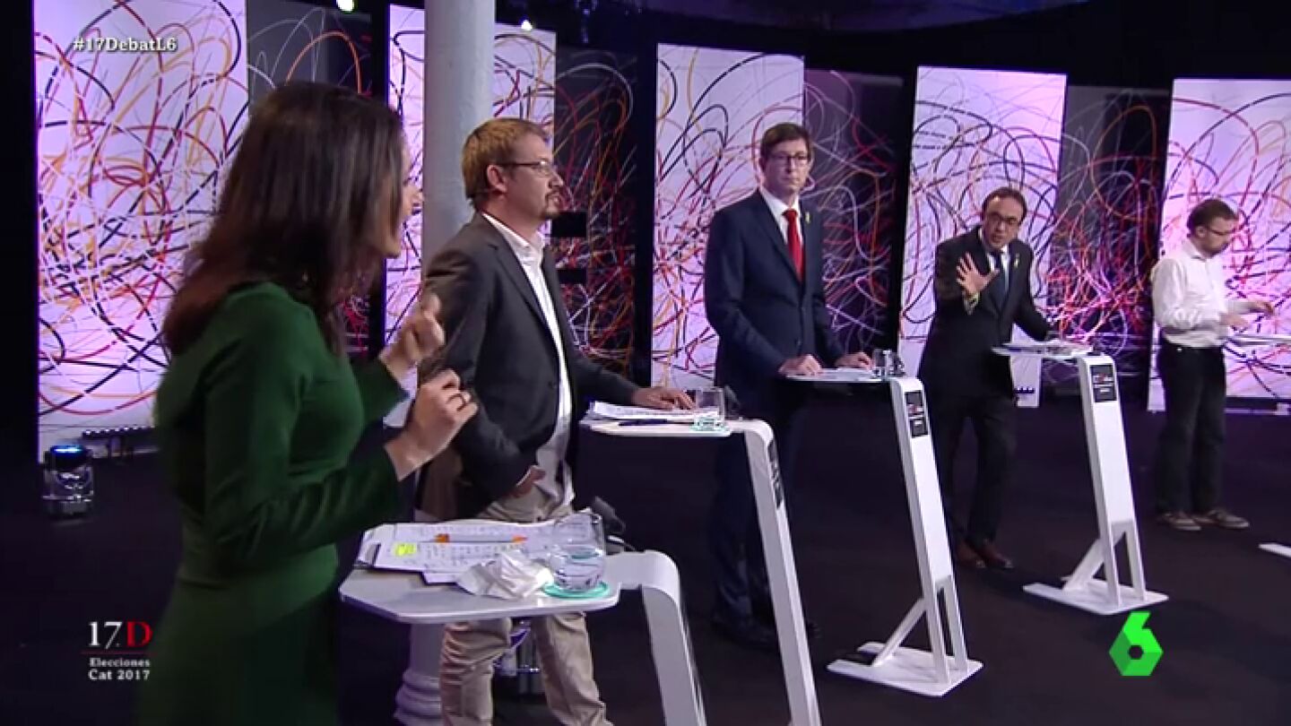 El rifirrafe de Arrimadas con Josep Rull y Carles Mund&oacute; en 'El Debat'