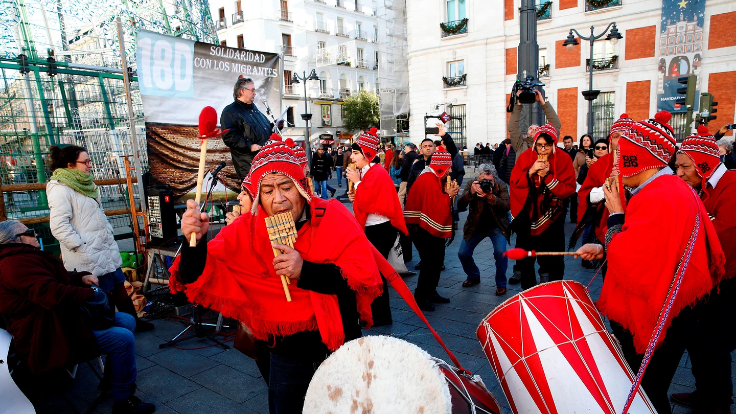 Acto en solidaridad con las personas inmigrantes celebrado en la madrileña Puerta del Sol, con motivo del Día Internacional del Migrante Acto en solidaridad con las personas inmigrantes celebrado en la madrileña Puerta del Sol, con motivo del Día Internacional del Migrante