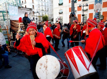 Acto en solidaridad con las personas inmigrantes celebrado en la madrileña Puerta del Sol, con motivo del Día Internacional del Migrante Acto en solidaridad con las personas inmigrantes celebrado en la madrileña Puerta del Sol, con motivo del Día Internacional del Migrante