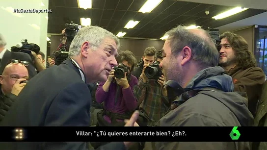 Los momentos más tensos de la rueda de prensa de Villar Los momentos más tensos de la rueda de prensa de Villar