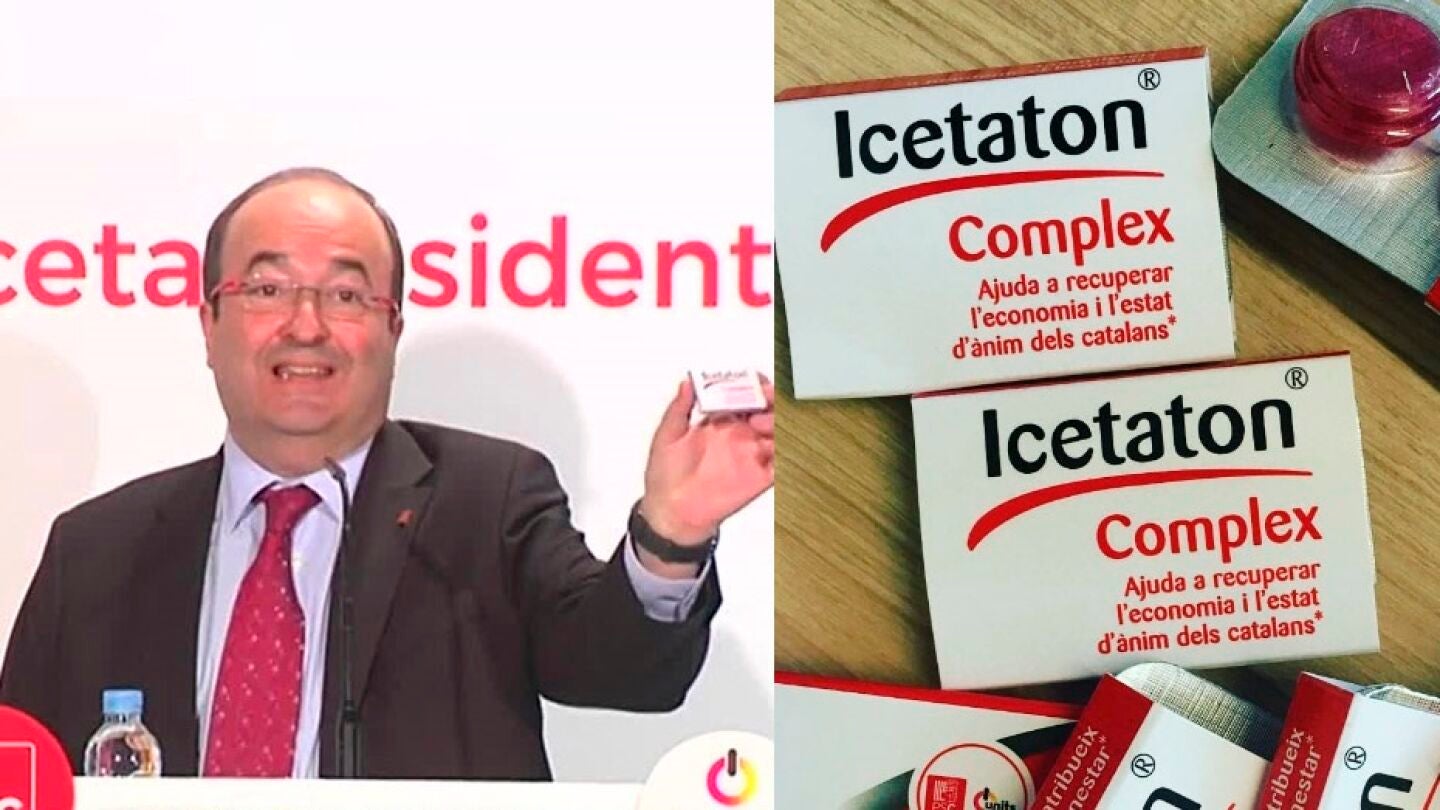 Miquel Iceta presentando el 'Icetaton'
