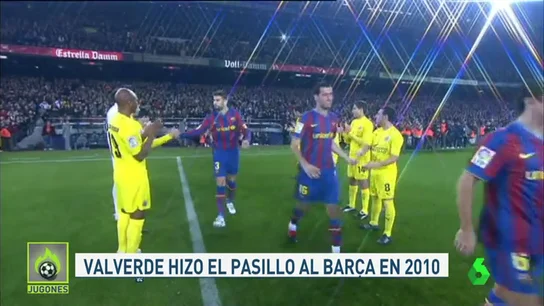 Valverde sí le hizo el pasillo al Barcelona en 2010 Valverde sí le hizo el pasillo al Barcelona en 2010