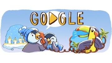 Primera imagen del doodle de Google para celebrar la navidad