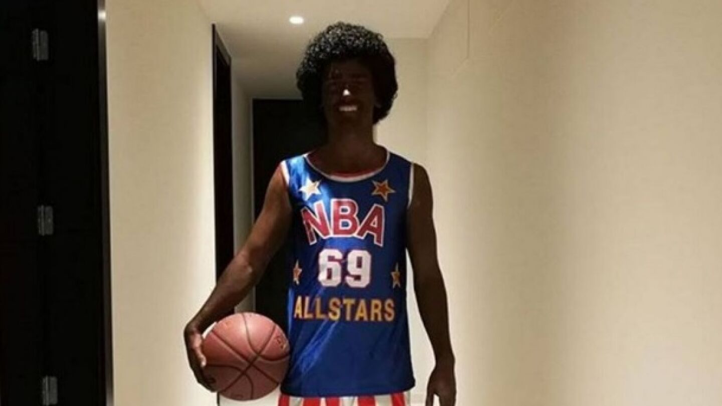 Griezmann, disfrazado de Harlem Globetrotters