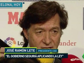 José Ramón Lete responde a Villar: "El Gobierno y el CSD lo que han hecho es aplicar la ley" José Ramón Lete responde a Villar: "El Gobierno y el CSD lo que han hecho es aplicar la ley"