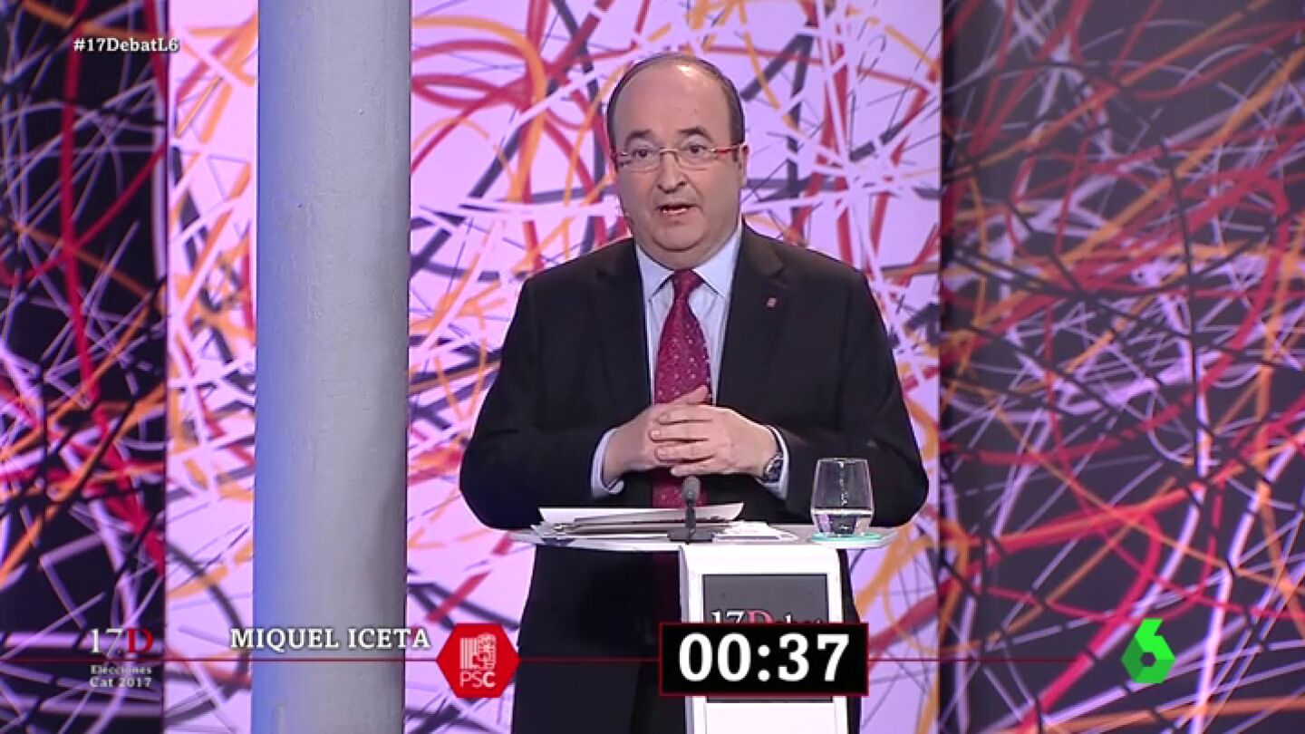 El minuto final de Miquel Iceta en 'El Debat': "O seguimos el camino del desastre independentista el 21D o abrimos el rumbo de la reconciliaci&oacute;n"