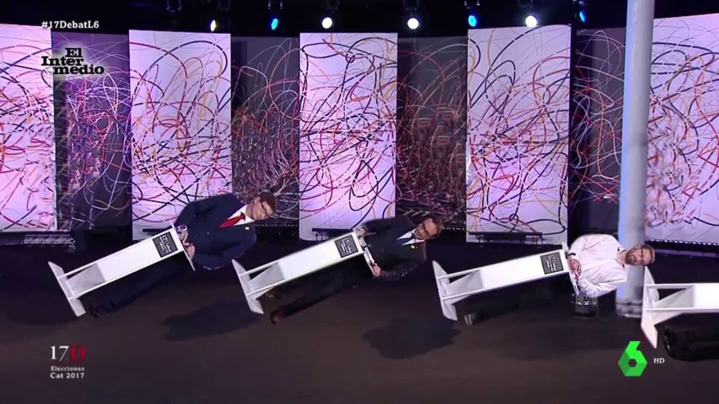 Los pol&iacute;ticos de la CUP, ERC y PDeCAT le hacen un 'jaque mate' a Miquel Iceta mientra se emit&iacute;a el debate 