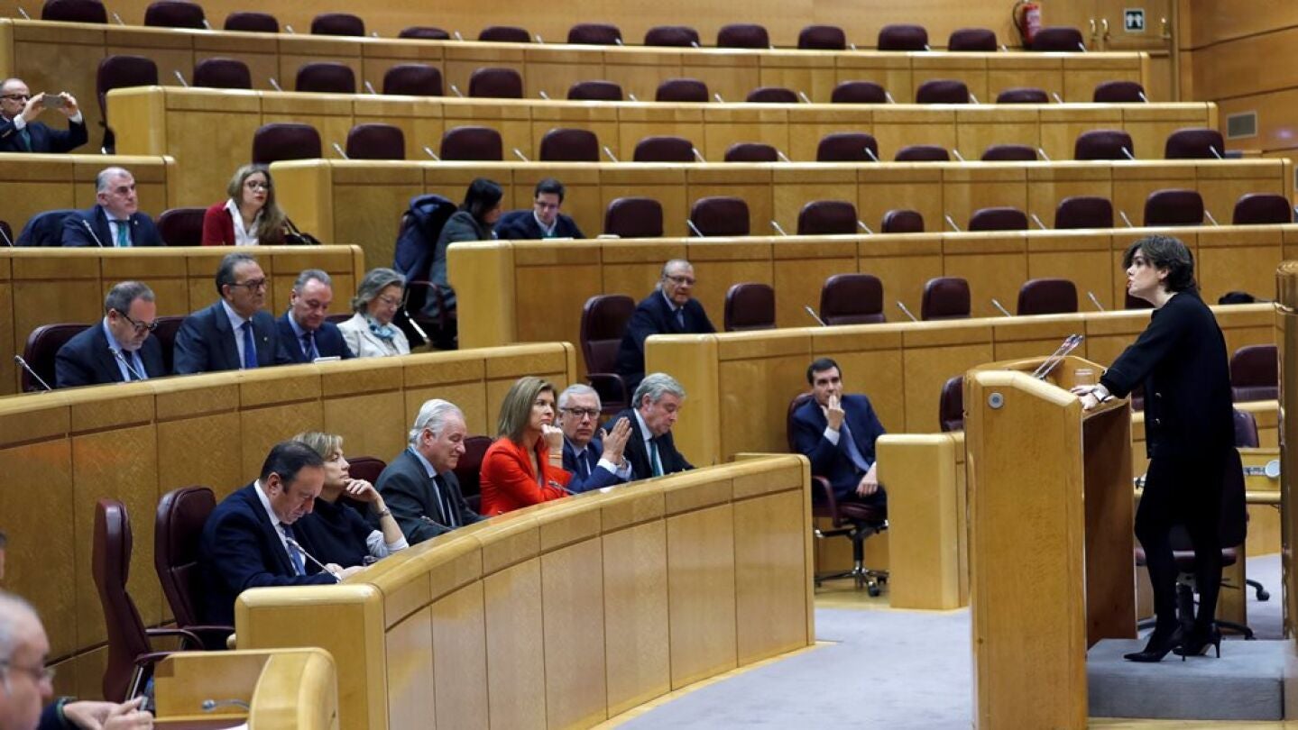 Soraya S&aacute;enz de Santamar&iacute;a en el Senado