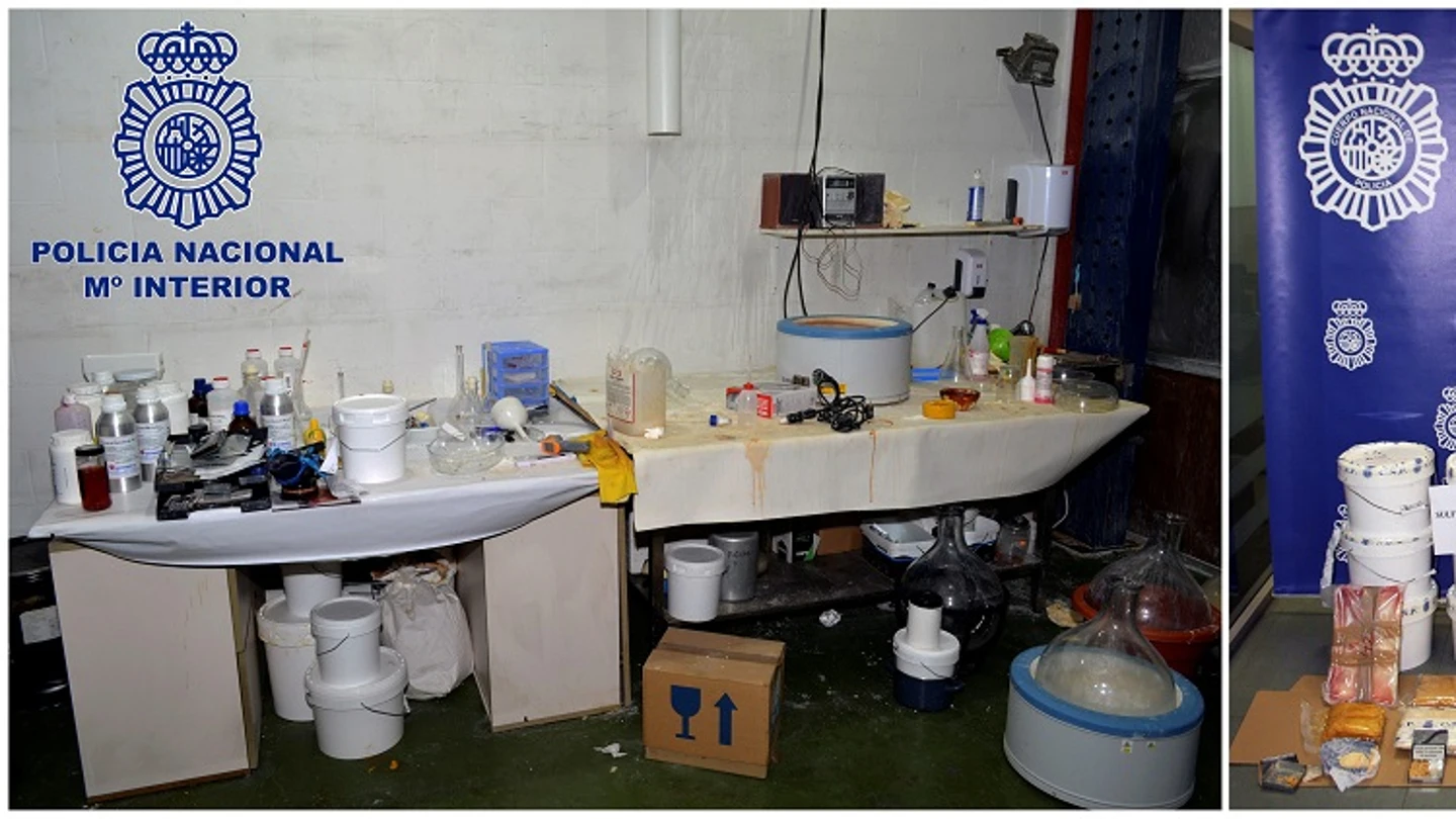Fotografías facilitadas por la Policía Nacional de los laboratorios de elaboración de drogas en Lleida y Huesca Fotografías facilitadas por la Policía Nacional de los laboratorios de elaboración de drogas en Lleida y Huesca