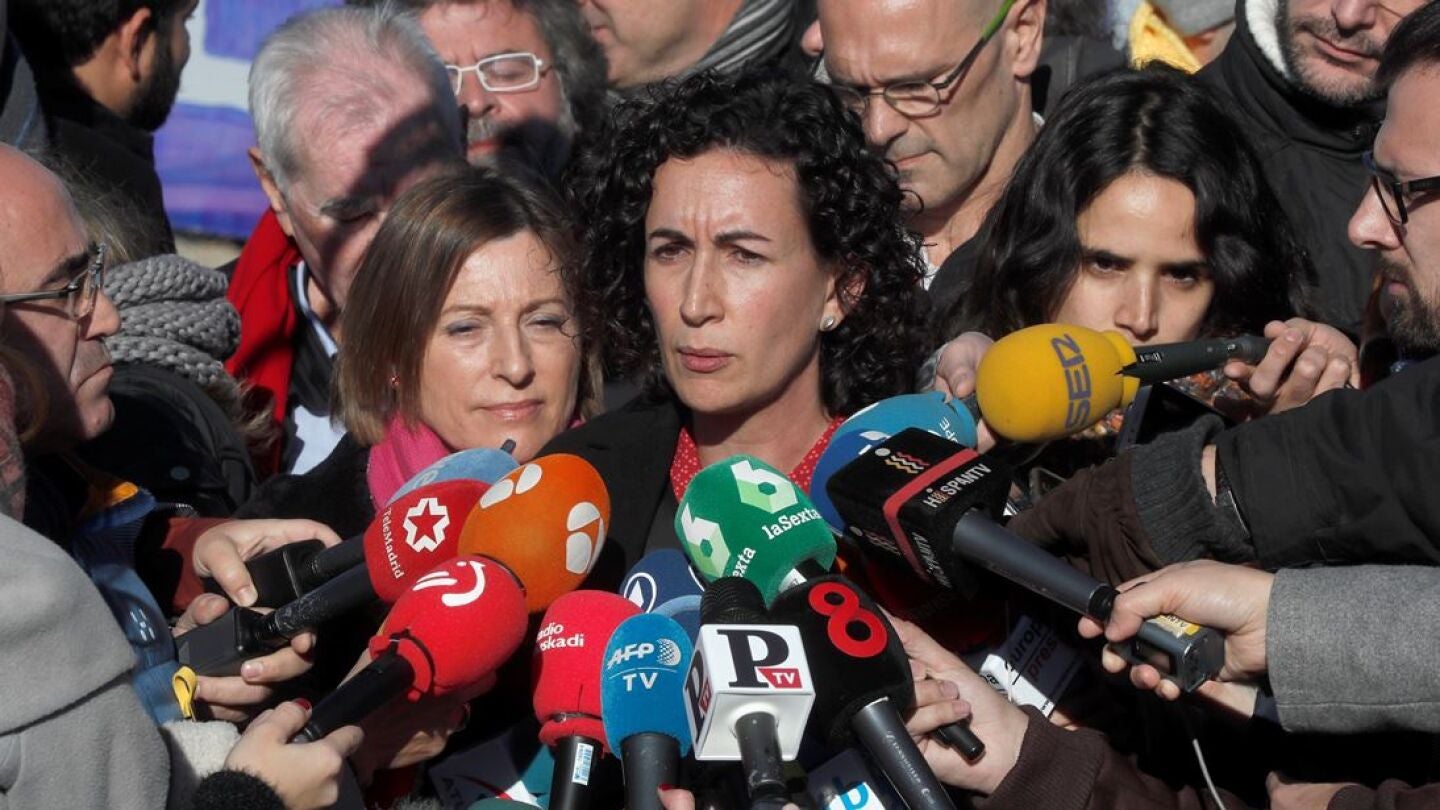 Marta Rovira ante los medios