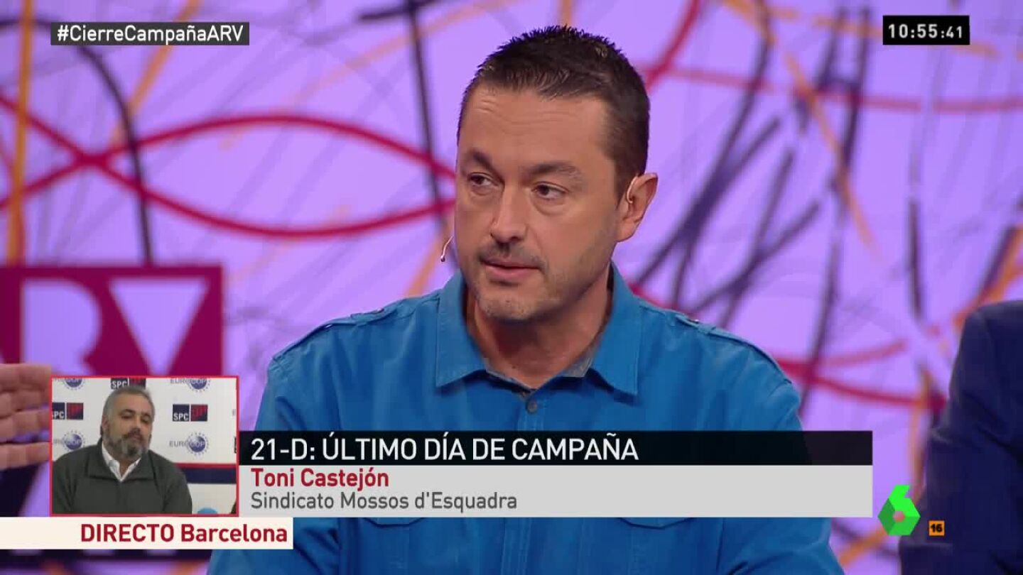 Toni Castej&oacute;n, del sindicato de Mossos d'Esquadra