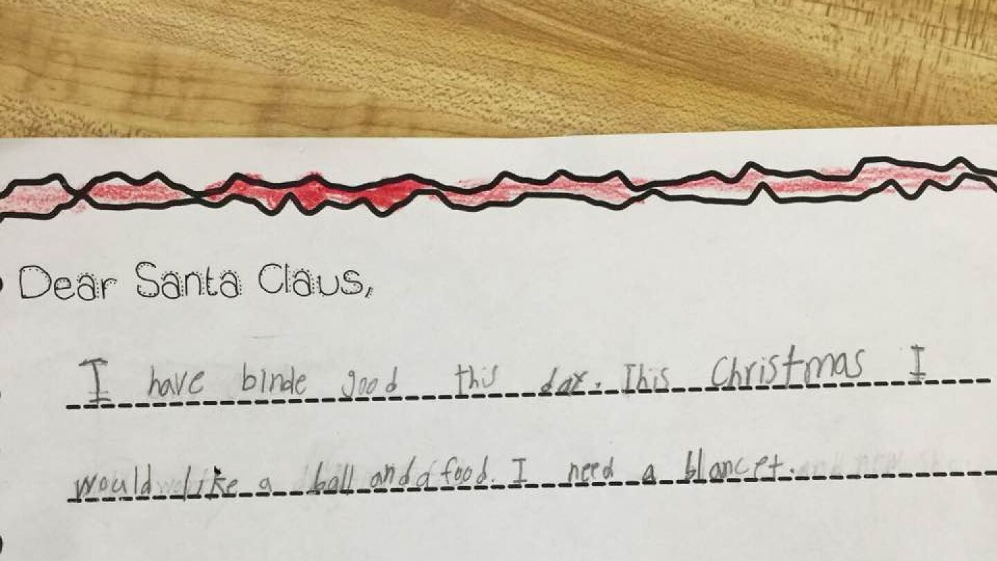 La carta de Crystal a Pap&aacute; Noel