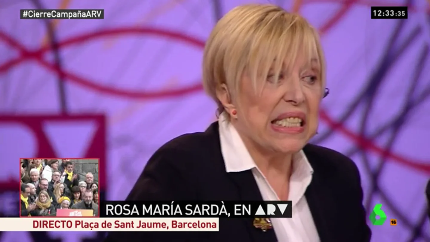 Rosa María Sardà, durante su entrevista en ARV Rosa María Sardà, durante su entrevista en ARV