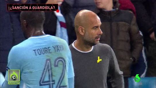 Guardiola podría ser sancionado por el lazo amarillo Guardiola podría ser sancionado por el lazo amarillo
