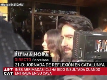 Inés Arrimadas antes de entrar en su domicilio Inés Arrimadas antes de entrar en su domicilio
