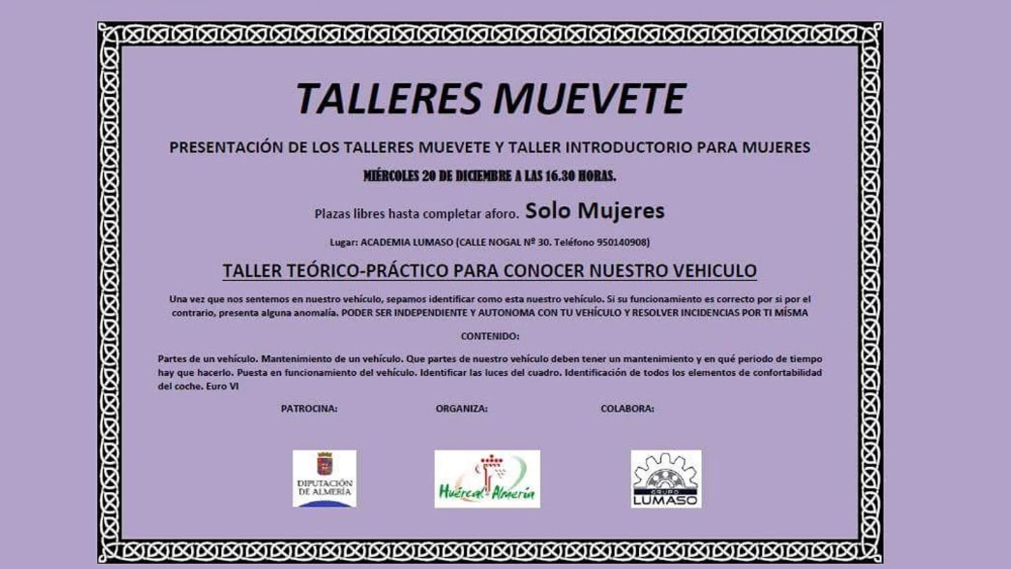 Polémico taller en Huércal de Almería Polémico taller en Huércal de Almería