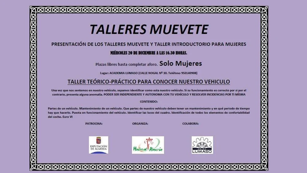 Polémico taller en Huércal de Almería