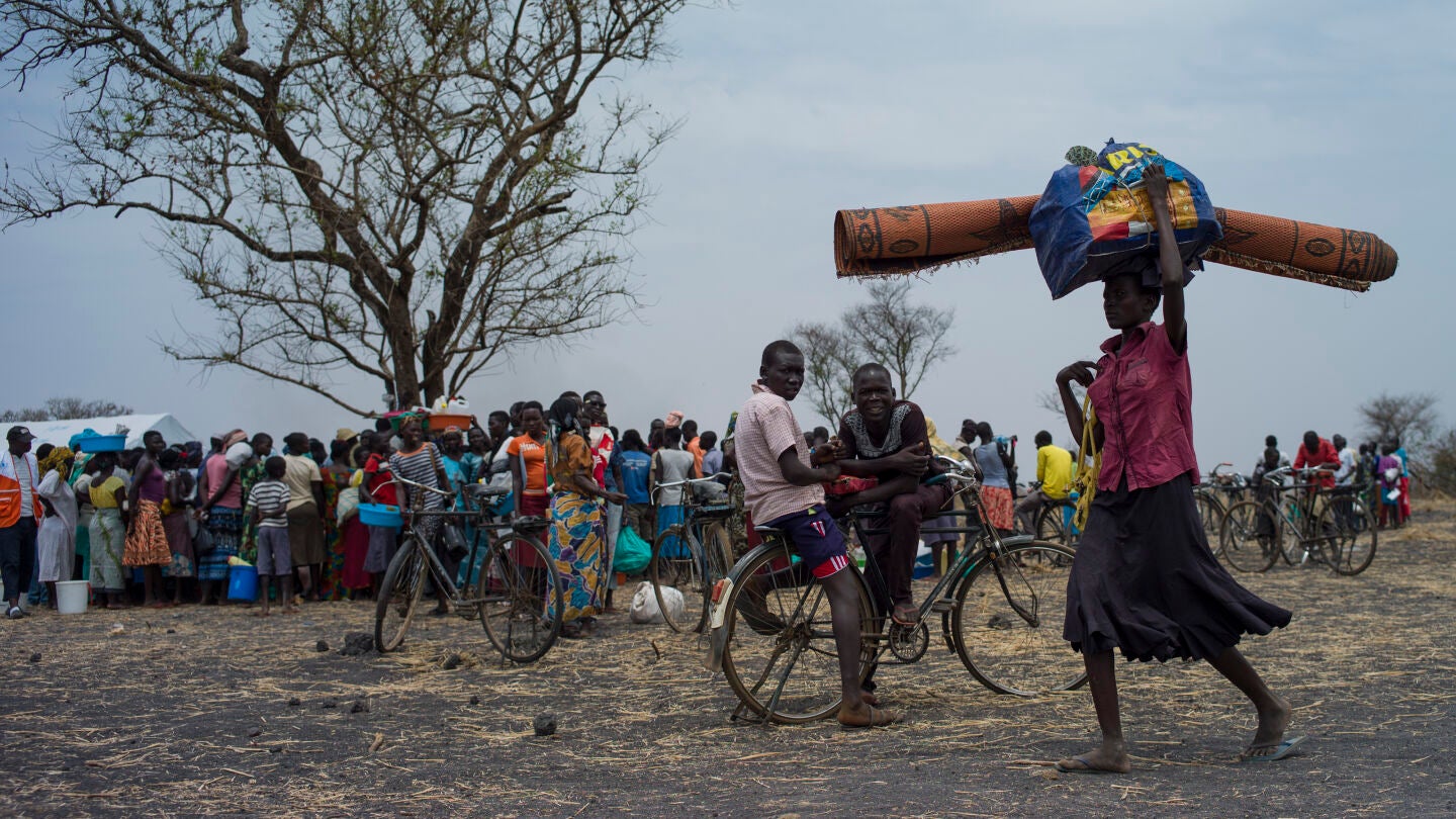 un grupo de desplazados de la Rep&uacute;blica Democr&aacute;tica del Congo