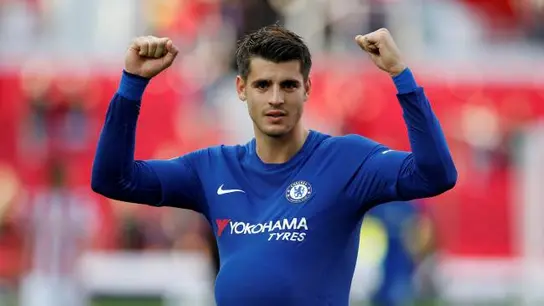 Morata dedica el gol a su mujer embarazada. Morata dedica el gol a su mujer embarazada.