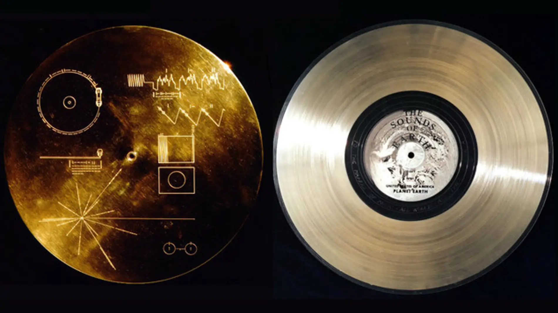 El Disco de Oro enviado al espacio contiene 115 fotografías, saludos en 55 idiomas, 12 minutos de sonidos de la Tierra y 90 minutos de música.