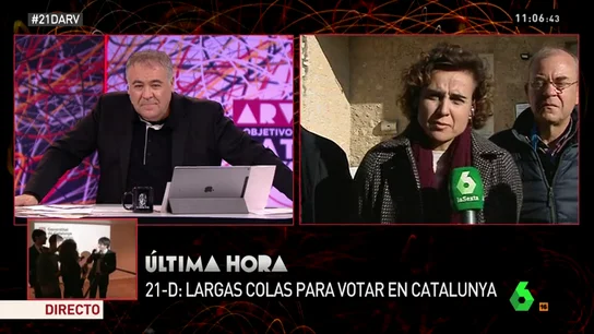 Dolors Montserrat, durante su entrevista en ARV Dolors Montserrat, durante su entrevista en ARV