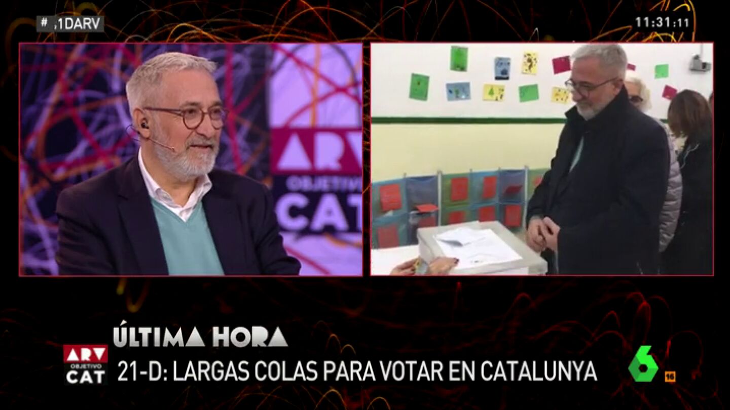 Xavier Sard&agrave;, vota en las elecciones del 21D