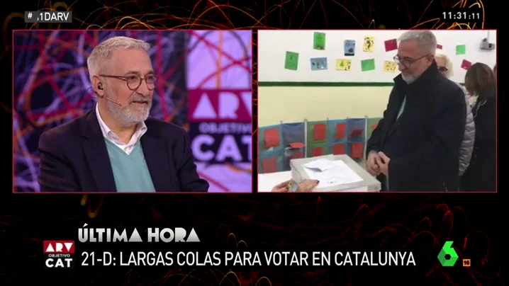 Xavier Sardà, vota en las elecciones del 21D