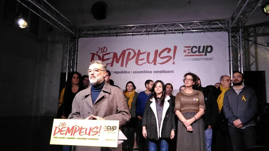 El candidato de la CUP, Carles Riera El candidato de la CUP, Carles Riera