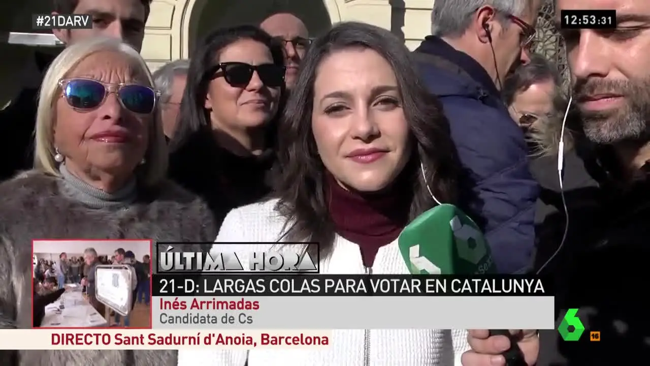 Inés Arrimadas, durante su entrevista en ARV