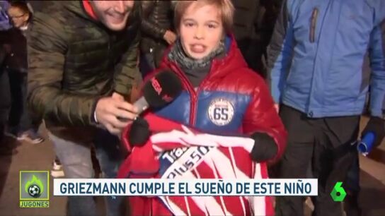 Griezmann cumple el sue&ntilde;o de un ni&ntilde;o